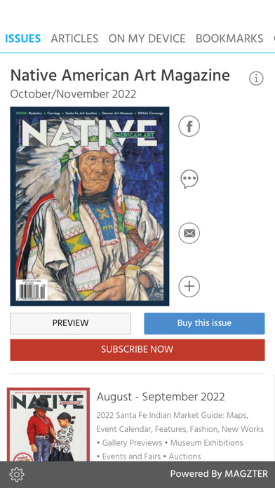 Emulate iPhone app Native American Art Magazine using MyAndroid Emulate iPhone app Native American Art Magazine using MyAndroid