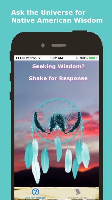 Emulate iPhone app Native American Daily Wisdom using MyAndroid