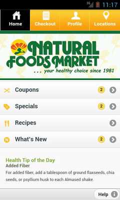 Emulate Android APK Natural Foods Market