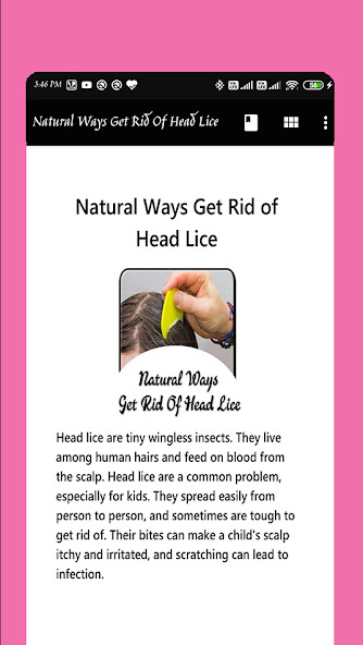 Run android online APK Natural Ways Get Rid Of Head Lice from MyAndroid or emulate Natural Ways Get Rid Of Head Lice using MyAndroid