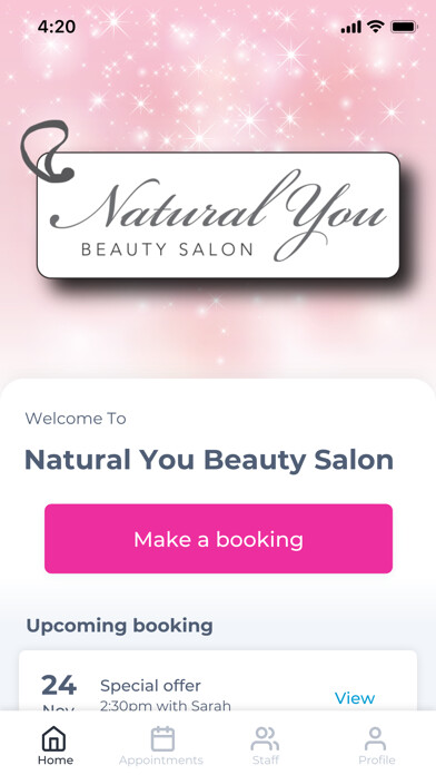 Emulate iPhone app Natural You Beauty Salon using MyAndroid Emulate iPhone app Natural You Beauty Salon using MyAndroid