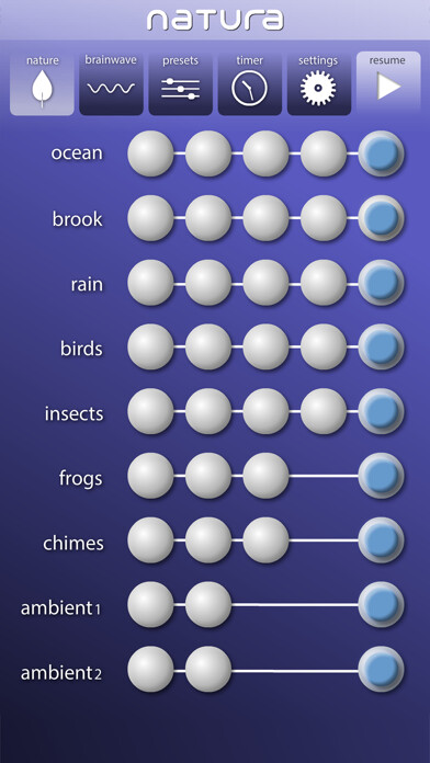 Emulate iPhone app Natura Sound Therapy using MyAndroid