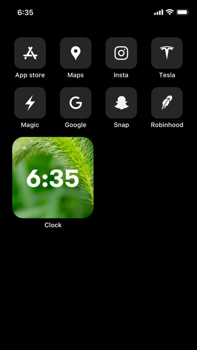 Emulate iPhone app Nature Clock Widget using MyAndroid