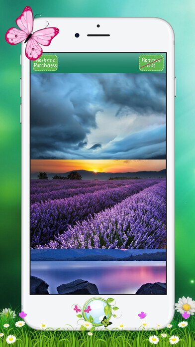 Emulate iPhone app Nature HD Backgrounds using MyAndroid
