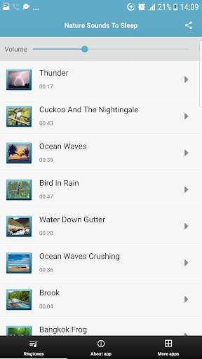 Emulate Android APK Nature Sounds to Sleep to - Relaxing Ringtones