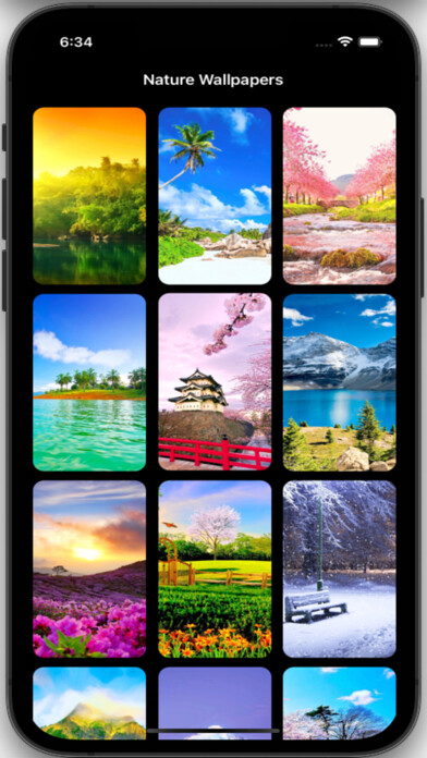 Emulate iPhone app Nature Wallpapers HD Pro using MyAndroid Emulate iPhone app Nature Wallpapers HD Pro using MyAndroid