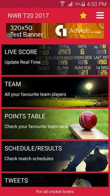 Emulate Android APK NatWest t20 Blast NWB, 2017 Live Cricket Score