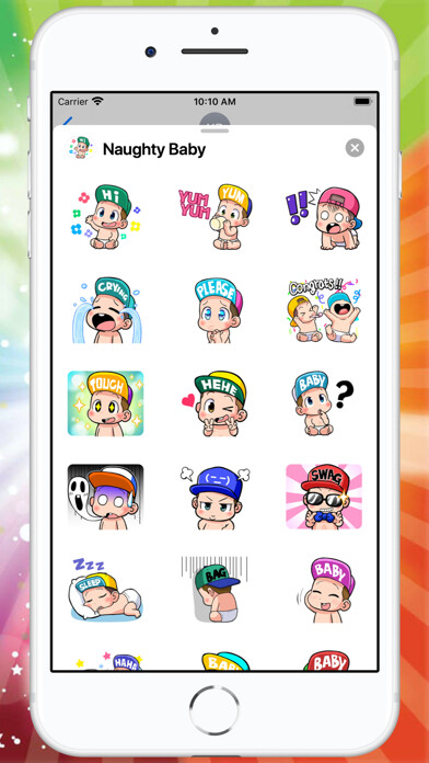 Emulate iPhone app Naughty Baby Stickers using MyAndroid Emulate iPhone app Naughty Baby Stickers using MyAndroid