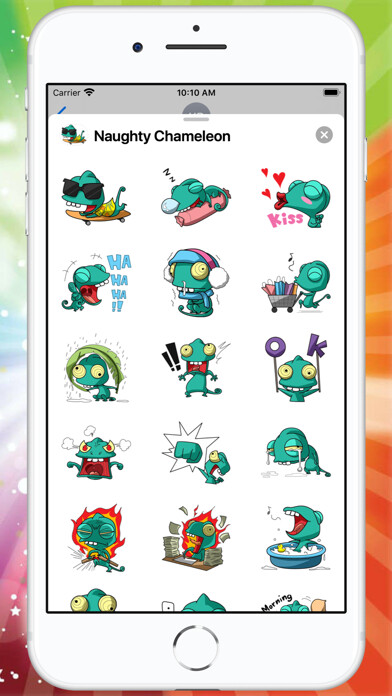 Emulate iPhone app Naughty Chameleon Stickers using MyAndroid Emulate iPhone app Naughty Chameleon Stickers using MyAndroid