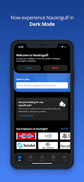Emulate iPhone app Naukrigulf Job Search App using MyAndroid Emulate iPhone app Naukrigulf Job Search App using MyAndroid