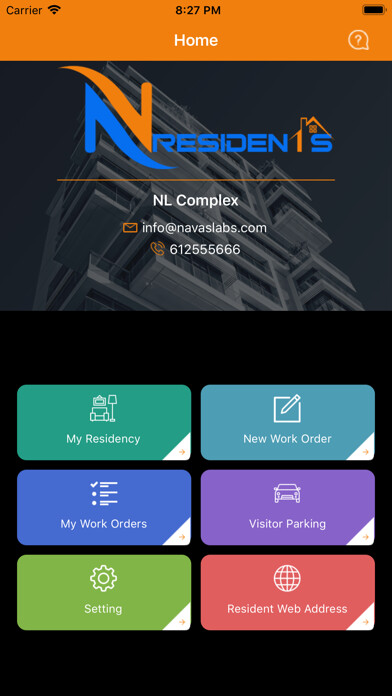 Emulate iPhone app Navas Labs - Residents using MyAndroid