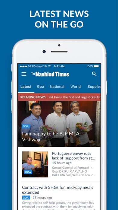 Emulate iPhone app Navhind Times using MyAndroid Emulate iPhone app Navhind Times using MyAndroid