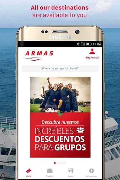 Run android online APK NAVIERA ARMAS: ferries from MyAndroid or emulate NAVIERA ARMAS: ferries using MyAndroid Run android online APK NAVIERA ARMAS: ferries from MyAndroid or emulate NAVIERA ARMAS: ferries using MyAndroid