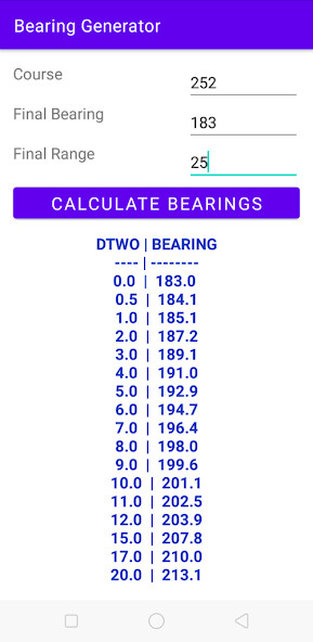 Run android online APK Navigation Bearing Generator from MyAndroid or emulate Navigation Bearing Generator using MyAndroid