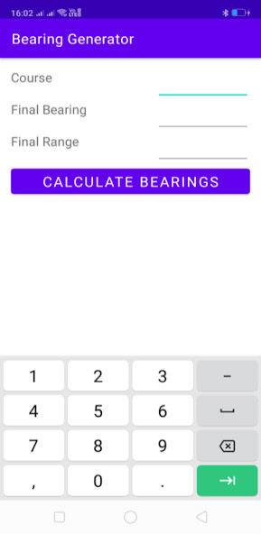 Emulate Navigation Bearing Generator from MyAndroid or run Navigation Bearing Generator using MyAndroid