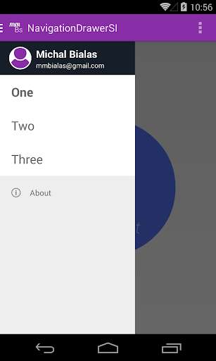 Run android online APK Navigation Drawer SI from MyAndroid or emulate Navigation Drawer SI using MyAndroid