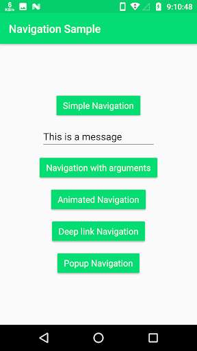 Emulate Navigation Graph Sample from MyAndroid or run Navigation Graph Sample using MyAndroid