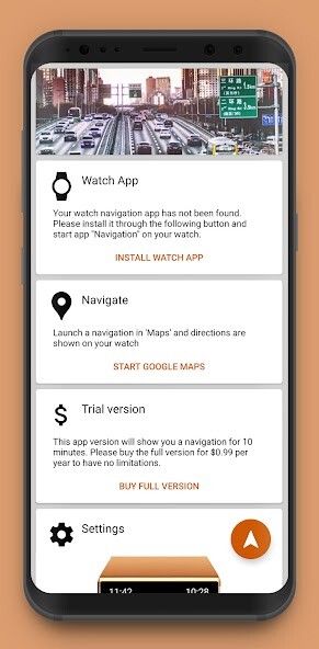 Emulate Navigation Watch from MyAndroid or run Navigation Watch using MyAndroid