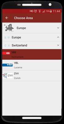 Emulate Android APK NaviGo Switzerland- Timetables Routes Bus Metro