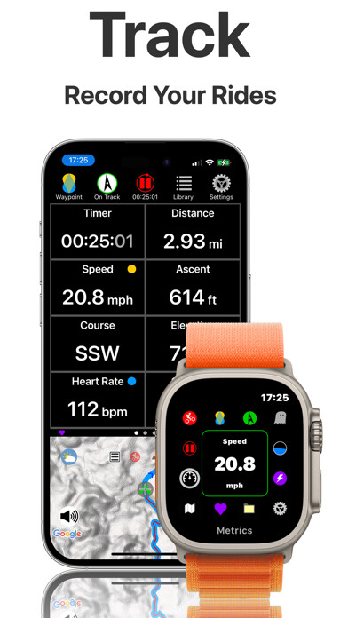 Emulate iPhone app Navigr8 : Bike Computer using MyAndroid