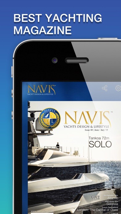 Emulate iPhone app NAVIS: Luxury Yacht Magazine using MyAndroid