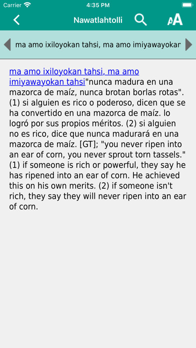 Emulate iPhone app Nawatlahtolli using MyAndroid Emulate iPhone app Nawatlahtolli using MyAndroid