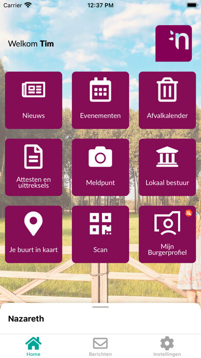 Emulate iPhone app Nazareth - Onze Stad App using MyAndroid
