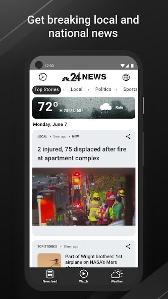 Run android online APK NBC 24 from MyAndroid or emulate NBC 24 using MyAndroid