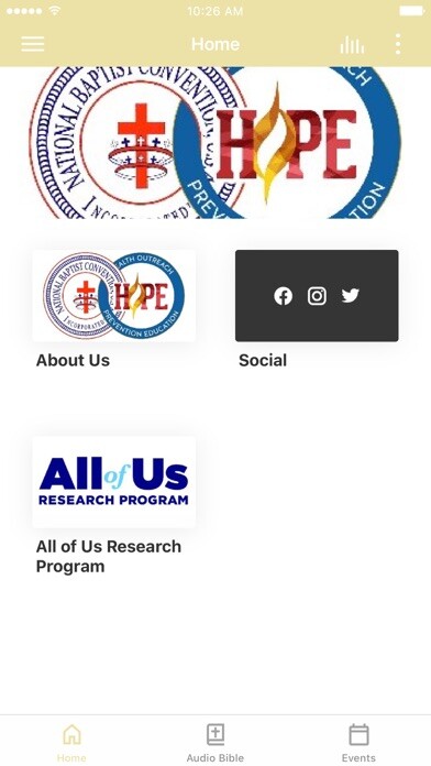 Emulate iPhone app NBCUSA H.O.P.E. Ministry using MyAndroid Emulate iPhone app NBCUSA H.O.P.E. Ministry using MyAndroid