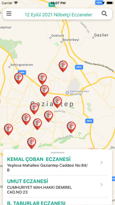 Emulate iPhone app Nöbetçi Eczane Gaziantep using MyAndroid Emulate iPhone app Nöbetçi Eczane Gaziantep using MyAndroid