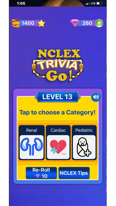 Emulate iPhone app NclexTriviaGo using MyAndroid
