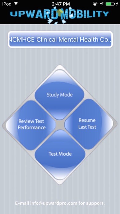 Emulate iPhone app NCMHCE Clinical Mental Health Counselor Exam Prep using MyAndroid