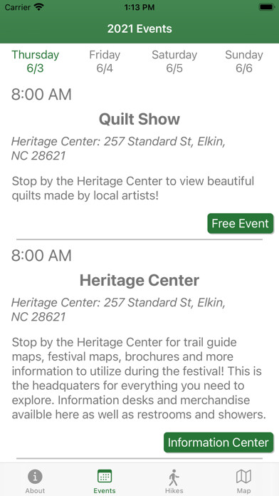 Emulate iPhone app NC Trail Days Trail Guide using MyAndroid Emulate iPhone app NC Trail Days Trail Guide using MyAndroid