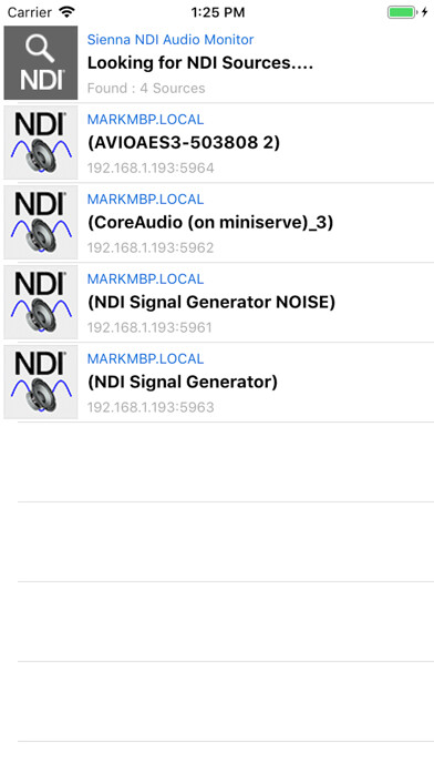 Emulate iPhone app NDI Audio using MyAndroid