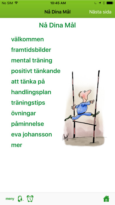 Emulate iPhone app Nå dina mål using MyAndroid