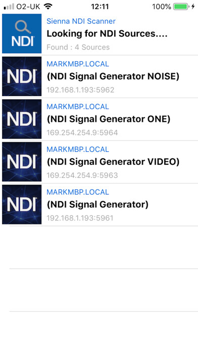Emulate iPhone app NDI Scanner using MyAndroid