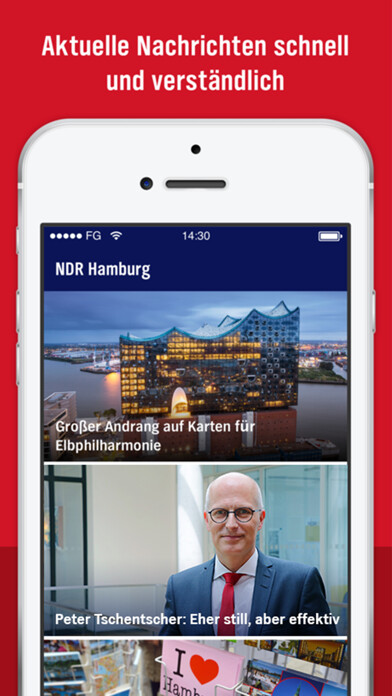 Emulate iPhone app NDR Hamburg using MyAndroid