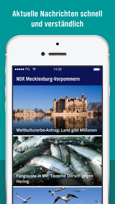 Emulate iPhone app NDR Mecklenburg-Vorpommern using MyAndroid