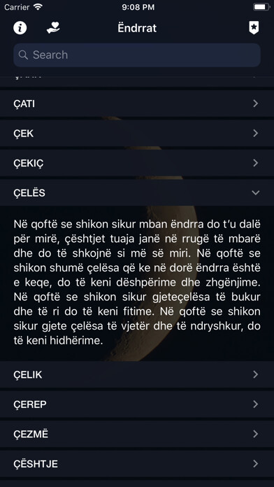 Emulate iPhone app Ëndrrat - Komentim i Ëndrrave using MyAndroid