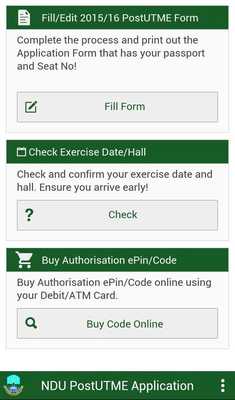 Emulate Android APK NDU PostUTME App