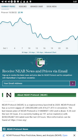 Emulate Near Protocol - Stats  Charts from MyAndroid or run Near Protocol - Stats  Charts using MyAndroid