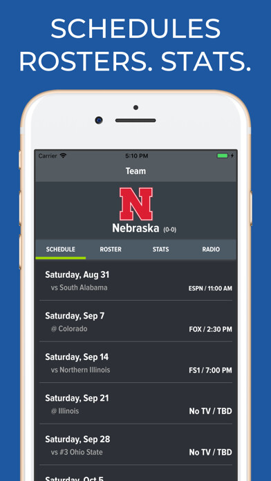 Emulate iPhone app Nebraska Football Schedules using MyAndroid Emulate iPhone app Nebraska Football Schedules using MyAndroid