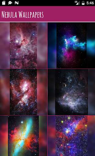 Emulate Android APK Nebula Wallpapers Free