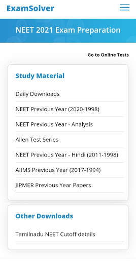 Run android online APK NEET 2021 Exam Preparation from MyAndroid or emulate NEET 2021 Exam Preparation using MyAndroid