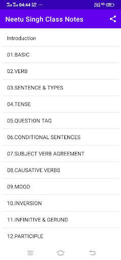 Run android online APK Neetu Singh English Class Note from MyAndroid or emulate Neetu Singh English Class Note using MyAndroid