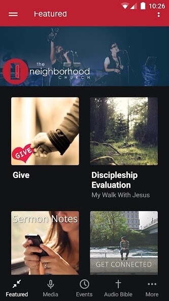 Emulate iPhone app Neighborhood Church using MyAndroid