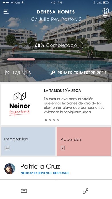 Emulate iPhone app Neinor Experience using MyAndroid