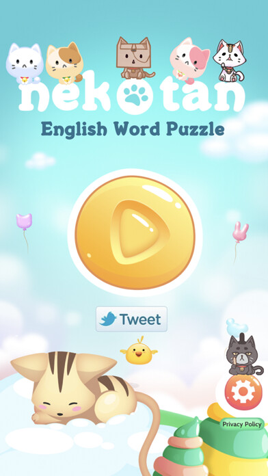 Emulate iPhone app Nekotan-Word Puzzle- using MyAndroid