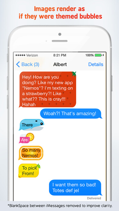 Emulate iPhone app Nemos - Themed Bubble Image Designer for iMessages using MyAndroid Emulate iPhone app Nemos - Themed Bubble Image Designer for iMessages using MyAndroid