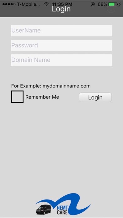 Emulate iPhone app NEMT Care using MyAndroid Emulate iPhone app NEMT Care using MyAndroid